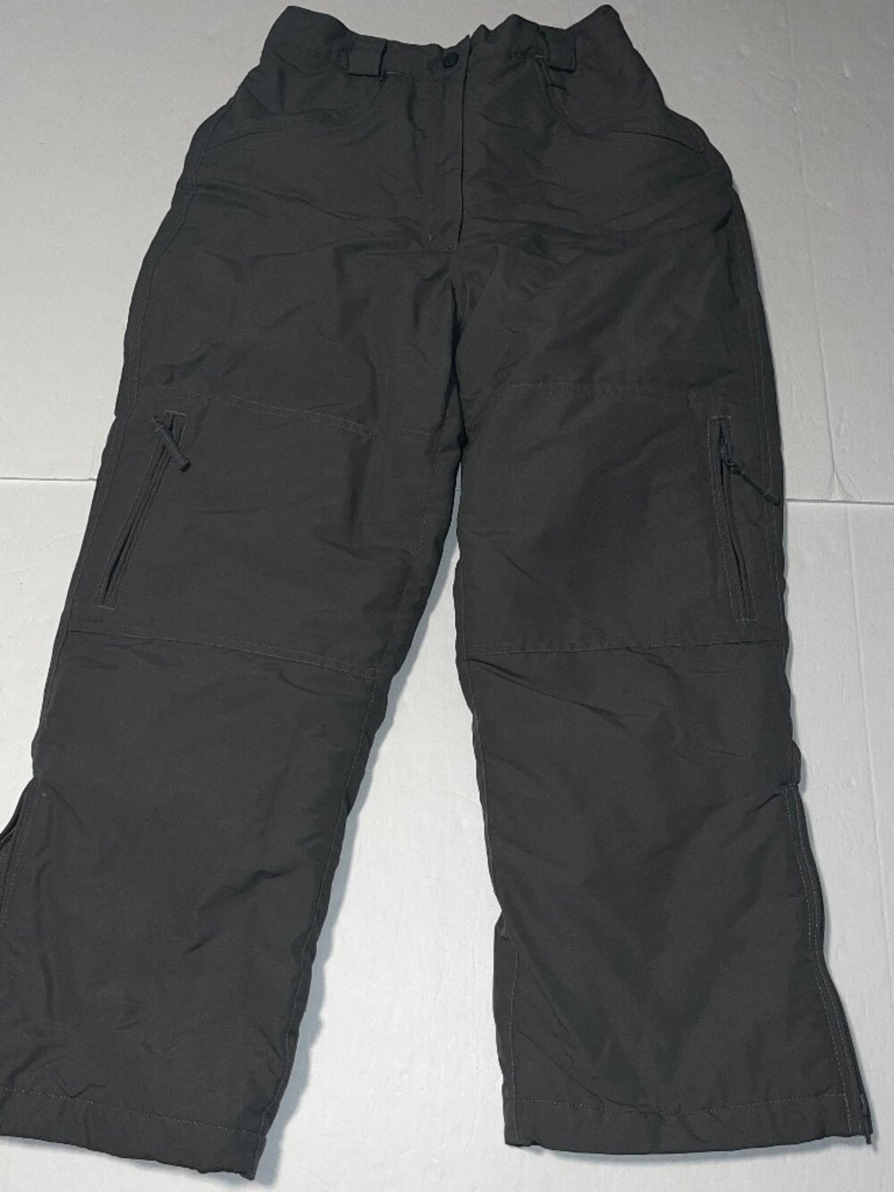 L.L. Bean kids insulated snow ski pants gray size 14 100% nylon